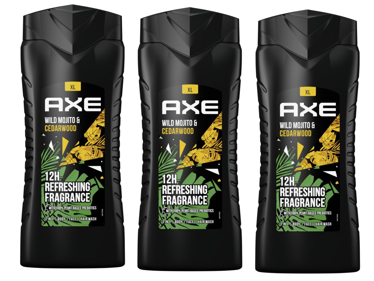 Фото - Гель для душу Axe, Wild Mojito, Żel pod prysznic męski, 3x400 ml