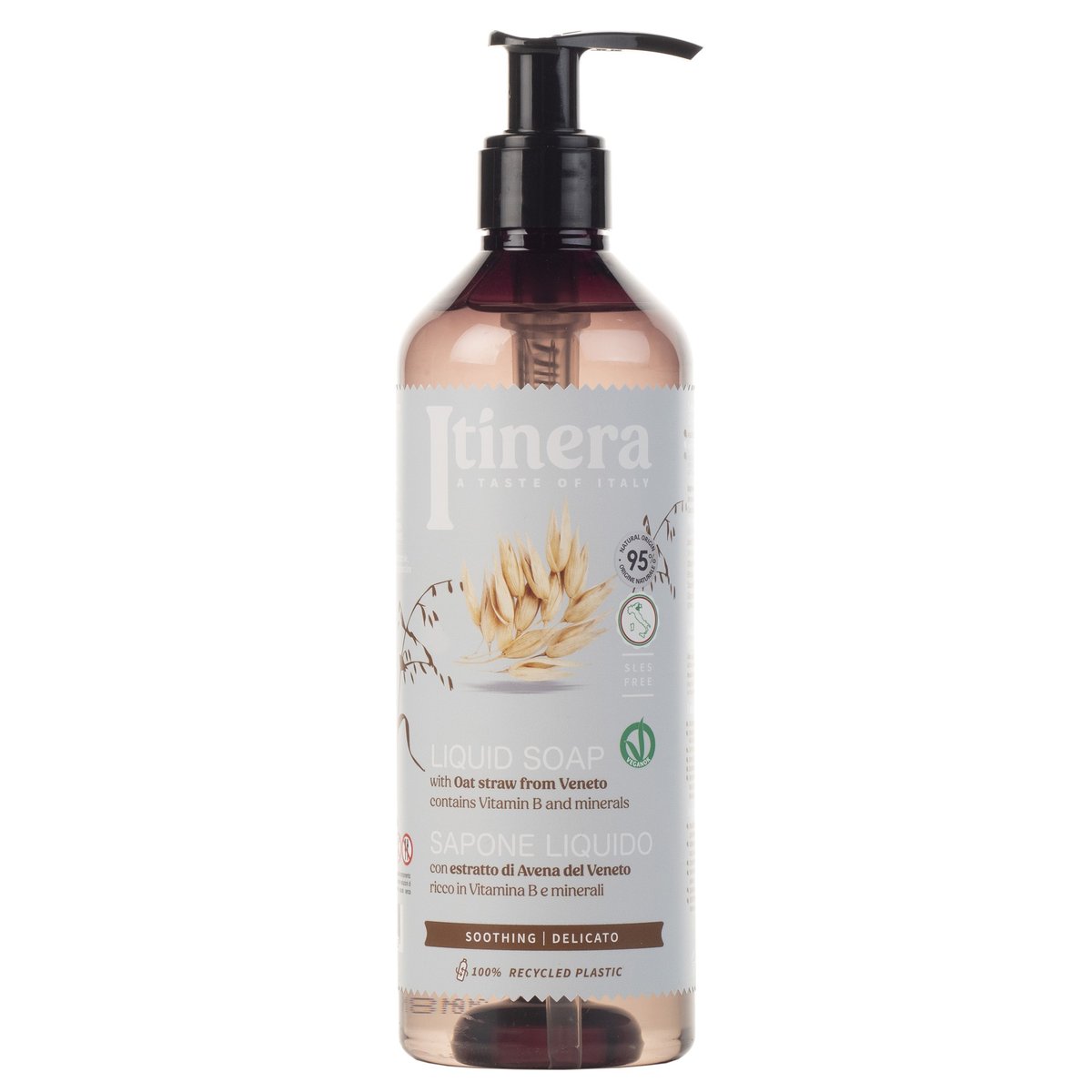 Itinera, Kojące Mydło W Płynie Z Owsem Z Veneto, 95% Naturalnych Składników, 5x370ml