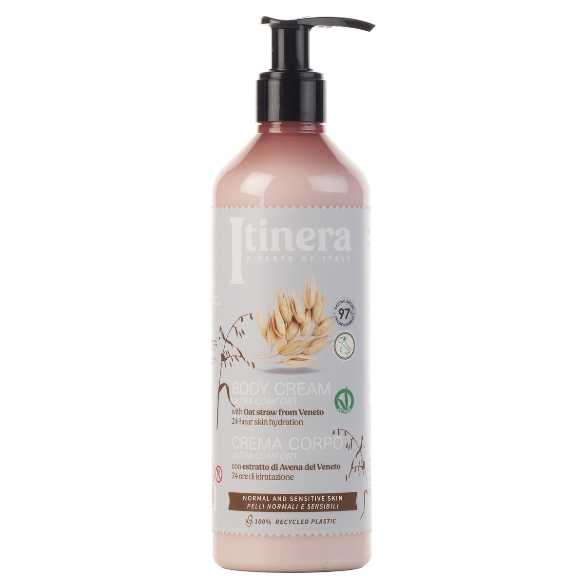 Itinera, Krem, Balsam Do Ciała Dla Skóry Normalnej I Wrażliwej, Z Owsem Z Veneto, 97% Składników Naturalnych, 6x370ml