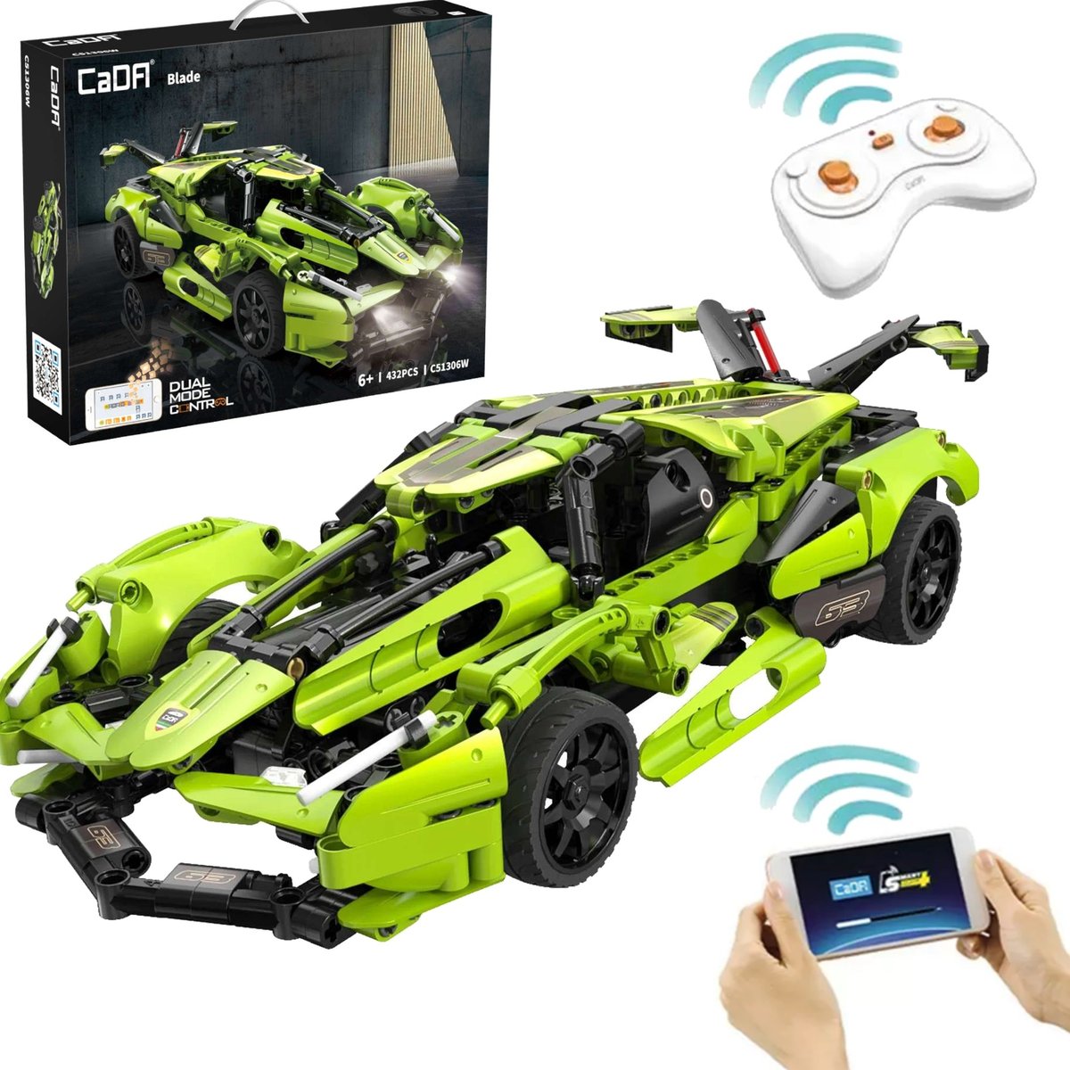 Klocki CaDA Zdalnie sterowane duże auto sportowe 432 elementy RC