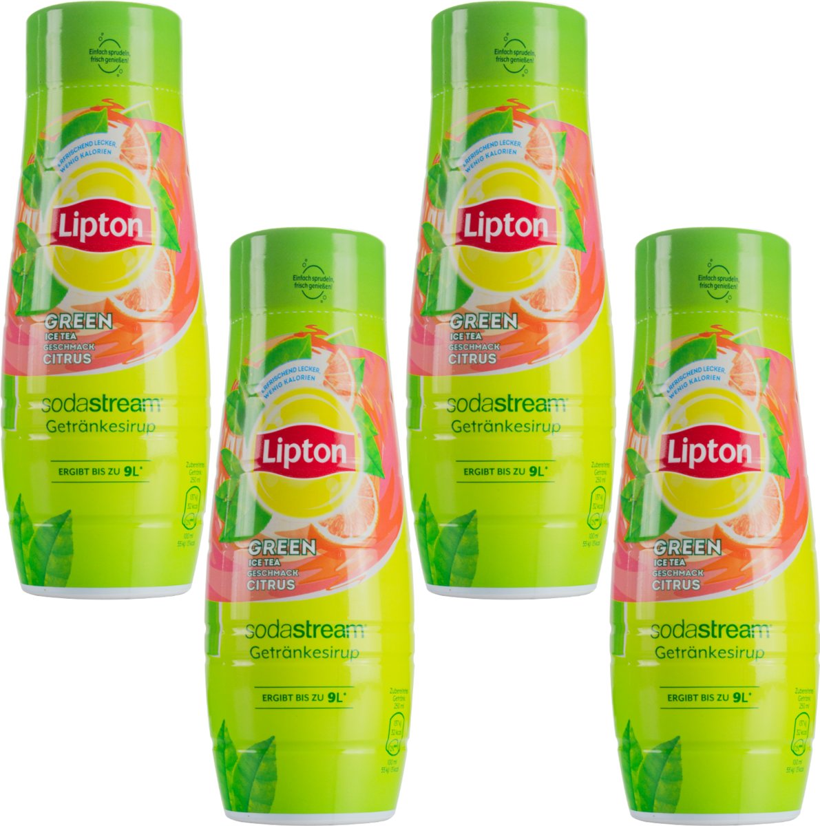 4x Syrop do SodaStream Lipton Ice Tea Zielona Herbata z cytrusami 440 ml