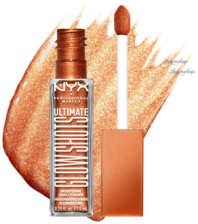 NYX Professional Makeup - ULTIMATE - GLOW SHOTS - Liquid Eyeshadow - Płynny cień do powiek - 7,5 ml - 10 WOW CACAO