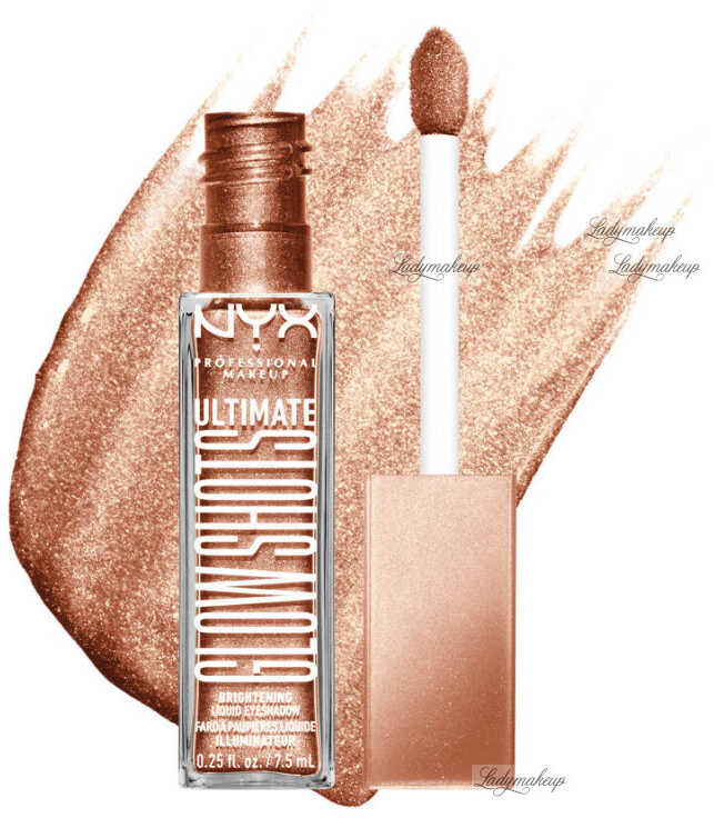 NYX Professional Makeup - ULTIMATE - GLOW SHOTS - Liquid Eyeshadow - Płynny cień do powiek - 7,5 ml - 06 GOLDEN GOJI