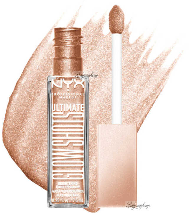 NYX Professional Makeup - ULTIMATE - GLOW SHOTS - Liquid Eyeshadow - Płynny cień do powiek - 7,5 ml - 05 HIGHKEY LYCHEE