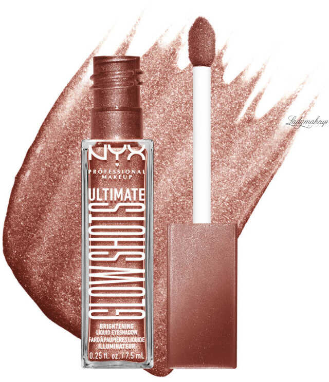 NYX Professional Makeup - ULTIMATE - GLOW SHOTS - Liquid Eyeshadow - Płynny cień do powiek - 7,5 ml - 09 MANGO MOMENT