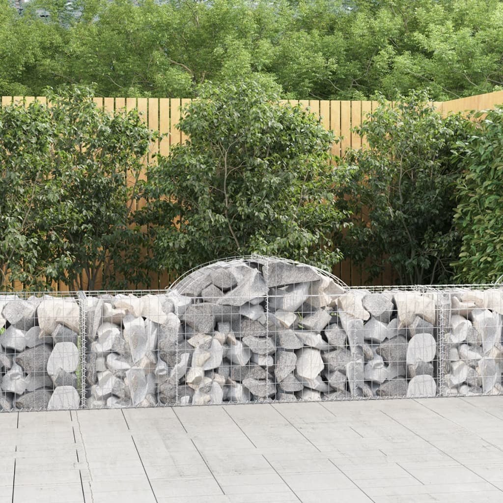 VIDAXL Kosze gabionowe, 30 szt, 200x50x60/80 cm, galwanizowane żelazo