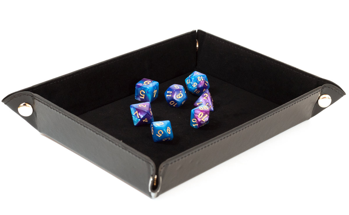 Aksamitno Skórzany Dice Tray Tacka Na Kości RPG Serca Demonów 22x16 cm