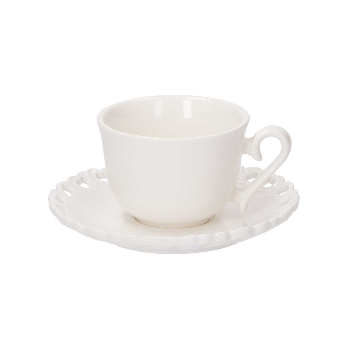 Filiżanka Do Kawy Ze Spodkiem 80 Ml Valentino La Porcellana Bianca