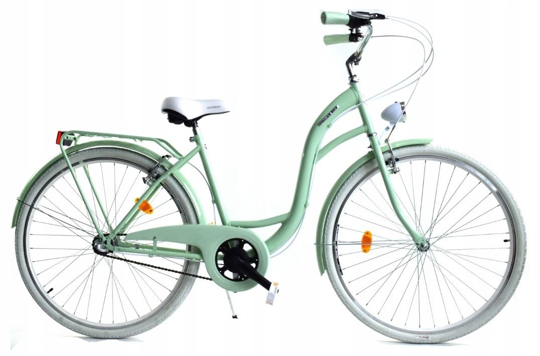 Dallas Bike City 3spd 28 cali Jasnozielono-biały