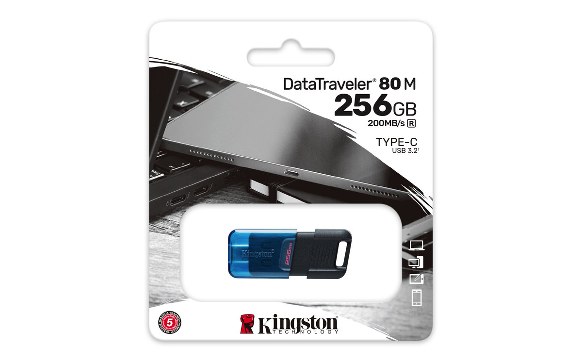 Kingston 256GB DataTraveler 80 M 200MB/s USB-C 3.2 Gen 1