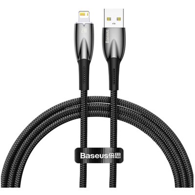 Baseus Glimmer Series kabel z szybkim ładowaniem USB-C - Lightning 480Mb/s 2.4A 1m czarny