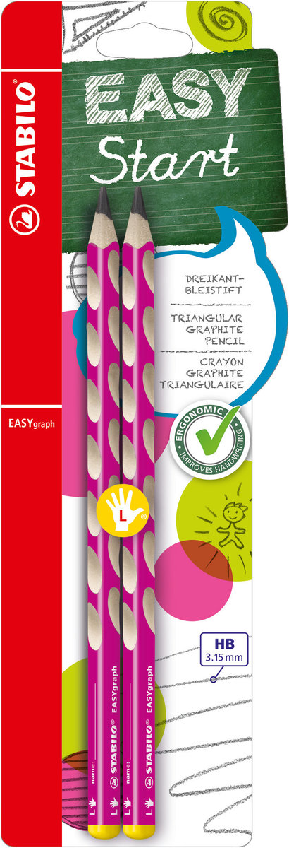 Zdjęcia - Ołówek STABILO   EASYGRAPH HB różowy L blister 2 szt. 