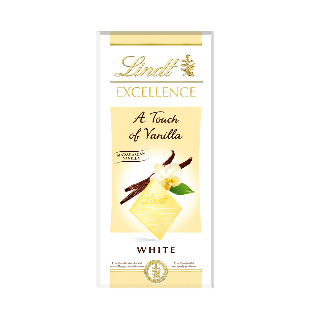 Lindt EXCELLENCE CZEKOLADA BIAŁA Z NATURALNYM AROMATEM WANILII MADAGASKAR 100 G Zakupy dla domu i biura! 603772