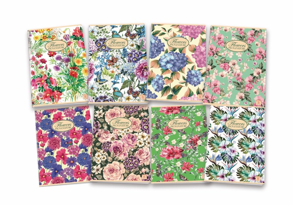 Pigna Zeszyt A4 Nature Flowers w linie 42 kartki mix wzorów