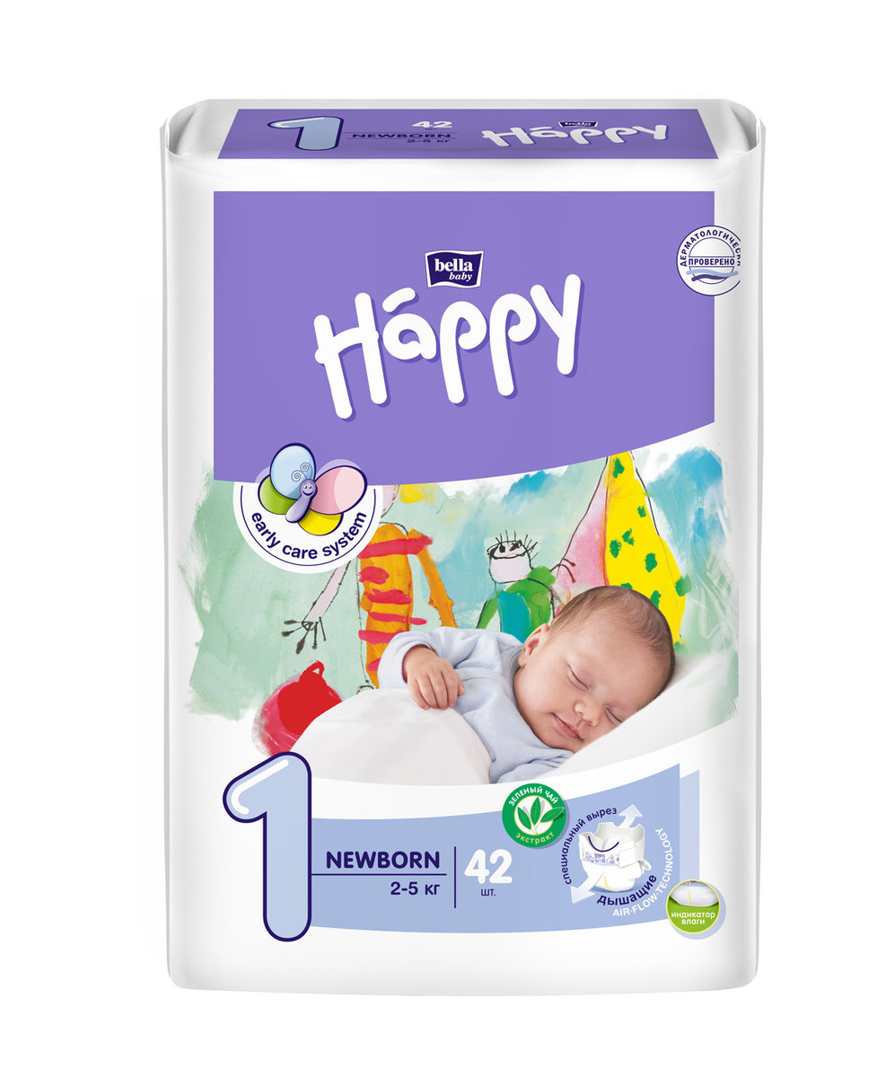 Bella Happy 1 Newborn 2-5kg 42 szt.