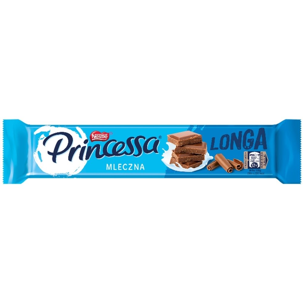 Nestle Wafel Princessa longa mleczna przekładany kremem kakaowym oblany mleczną czekoladą 49 g