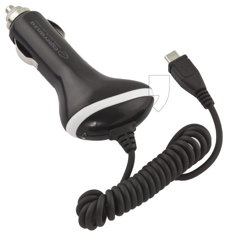 Esperanza ŁADOWARKA SAMOCHODOWA EZ109 MICRO USB 1000mA EZ109