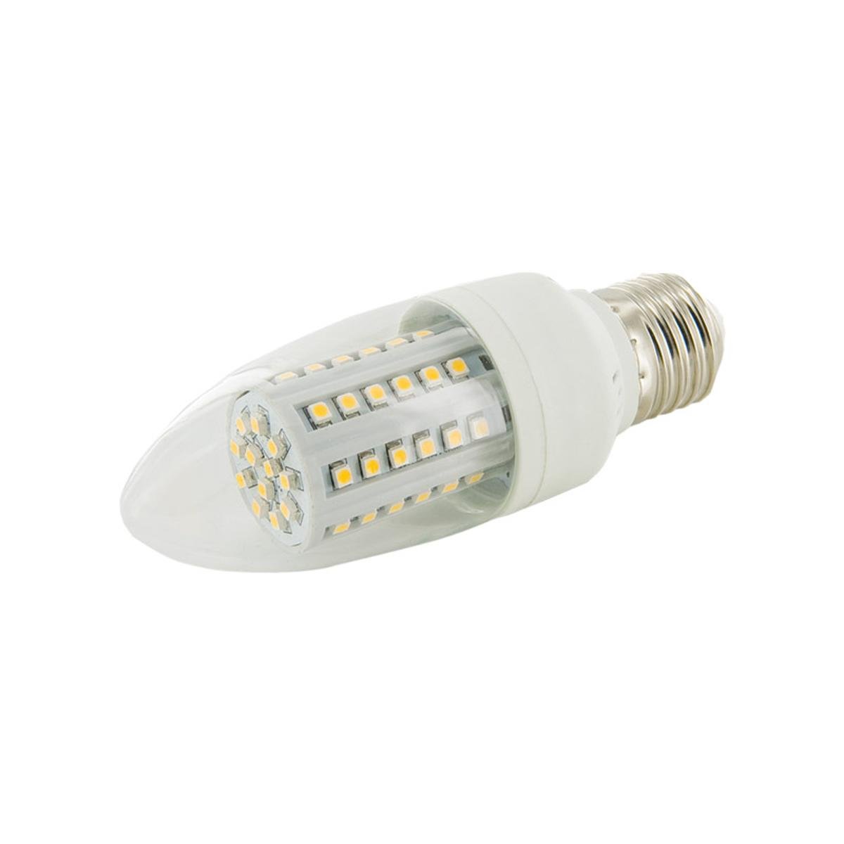 Whitenergy Żarówka LED E27 60xSMD C35 3.5W 230V ciepła biała transparentna 8860