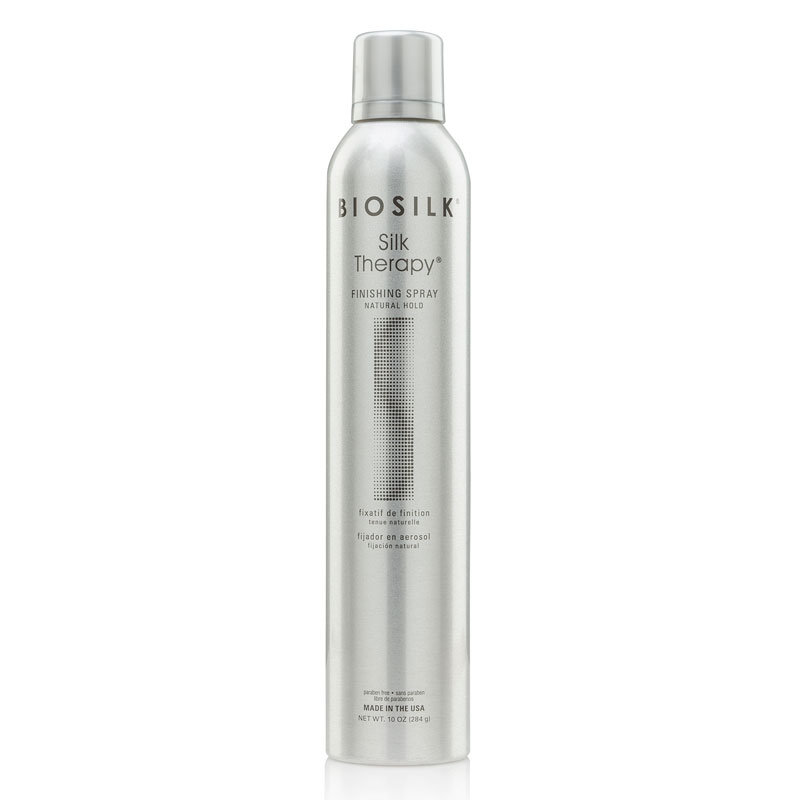 Biosilk Biosilk Silk Therapy Finishing Spray Firm Hold bardzo mocny lakier do włosów z jedwabiem 284g