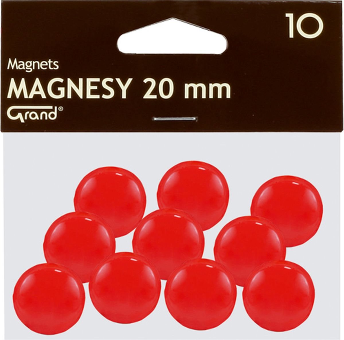 Grand Magnesy 20 mm czerwone 10 sztuk