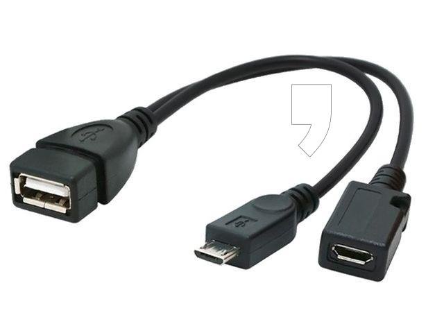 Gembird Kabel A-OTG-AFBM-04 (Micro USB M - Micro USB, USB 2.0 F; 0,15m; kolor czarny) 2_197933