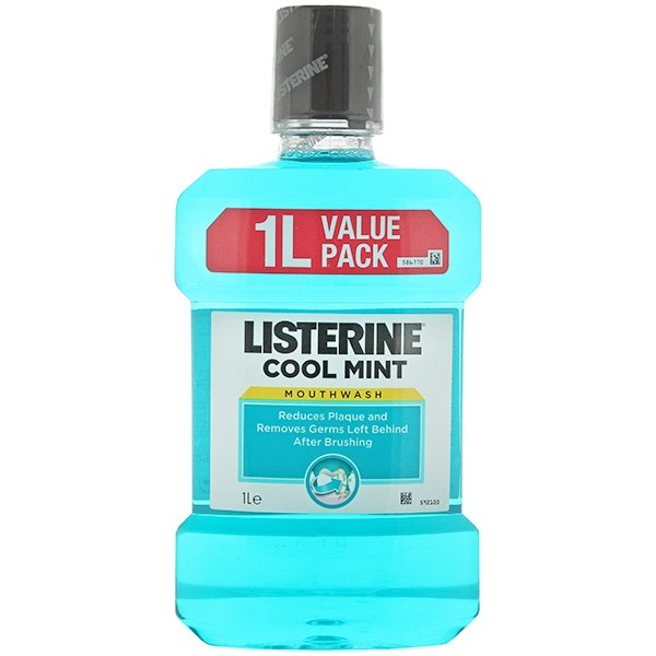 Listerine Listerine, Cool Mint, płyn do płukania jamy ustnej, 1000 ml