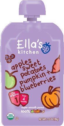 Ellas Kitchen ELLAS Kitchen Puree owocowo-warzywne BIO słodki ziemniak dynia jabłko i jagody 120g EK015