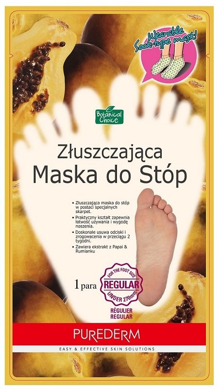 PUREDERM maska do stóp złuszczająca Regular