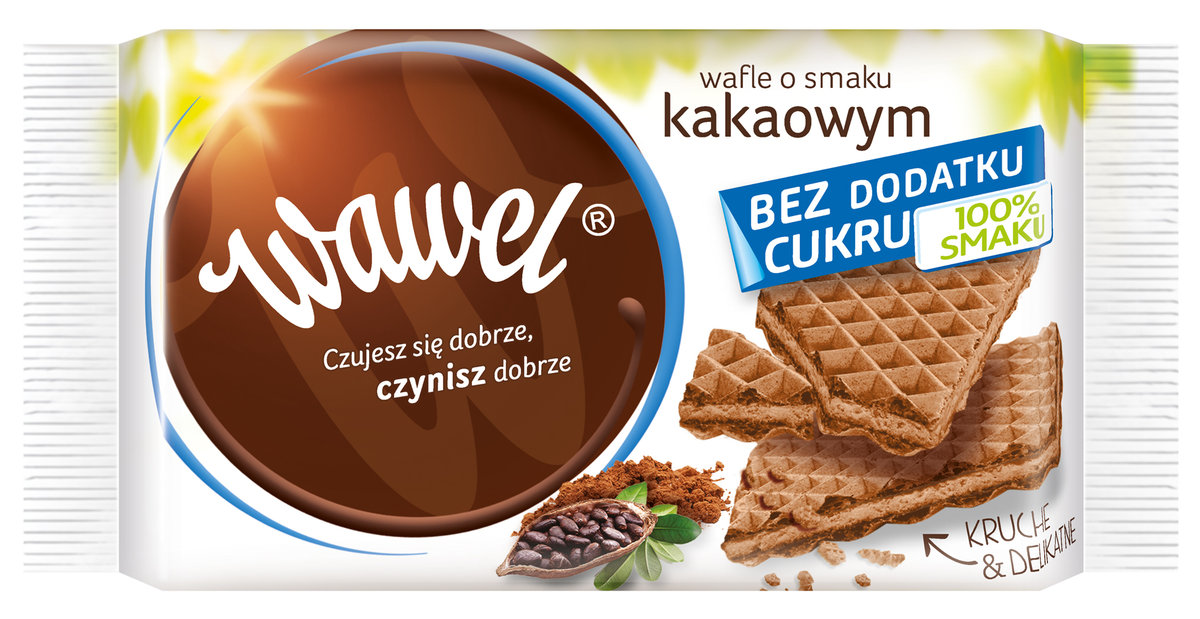 WAWEL Wafle kakaowe bez cukru 110g WAWEL 11BROWAFKA