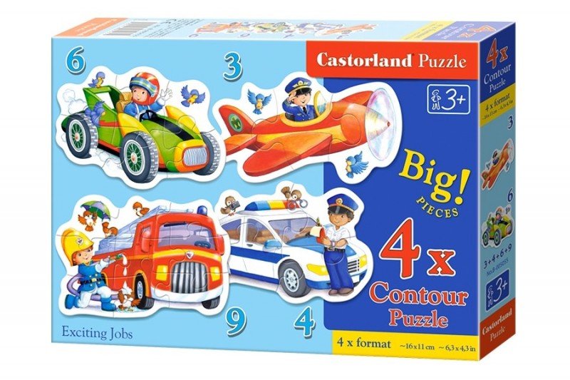 Castorland Puzzle konturowe 4w1, Exciting Jobs - wysyłka w 24h !!!