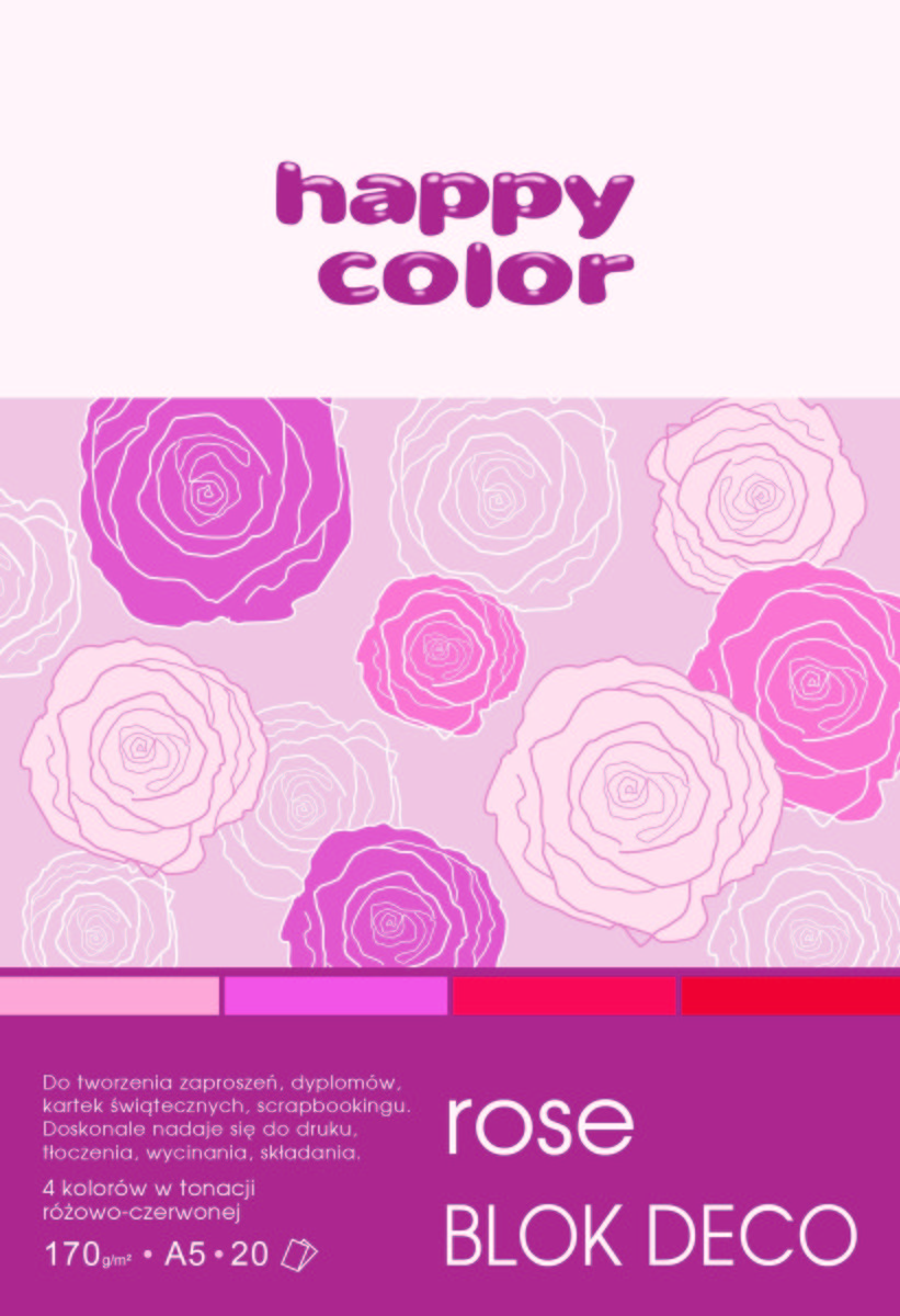 GDD Blok A5/20K Deco Rose 170g HAPPY COLOR