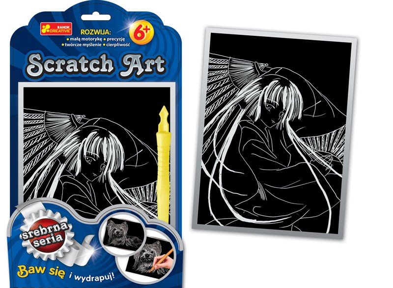 Ranok Creative Scratch art dziewczyna z wachlarzem