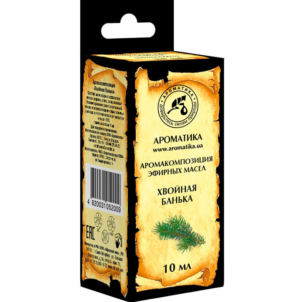 Aromatika Aromatika 100% Pure & Nartural Essential Oil Blend 10 ml Mieszanka olejków eterycznych Pine Bath Aromatika