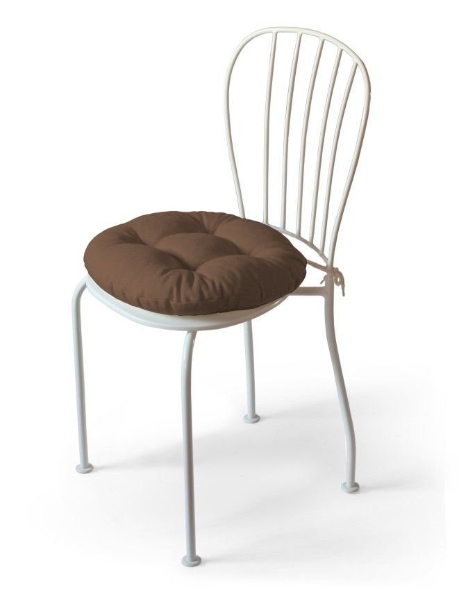 Dekoria Siedzisko Adam na krzesło brązowy fi 37 × 8 cm Loneta 1410-133-09