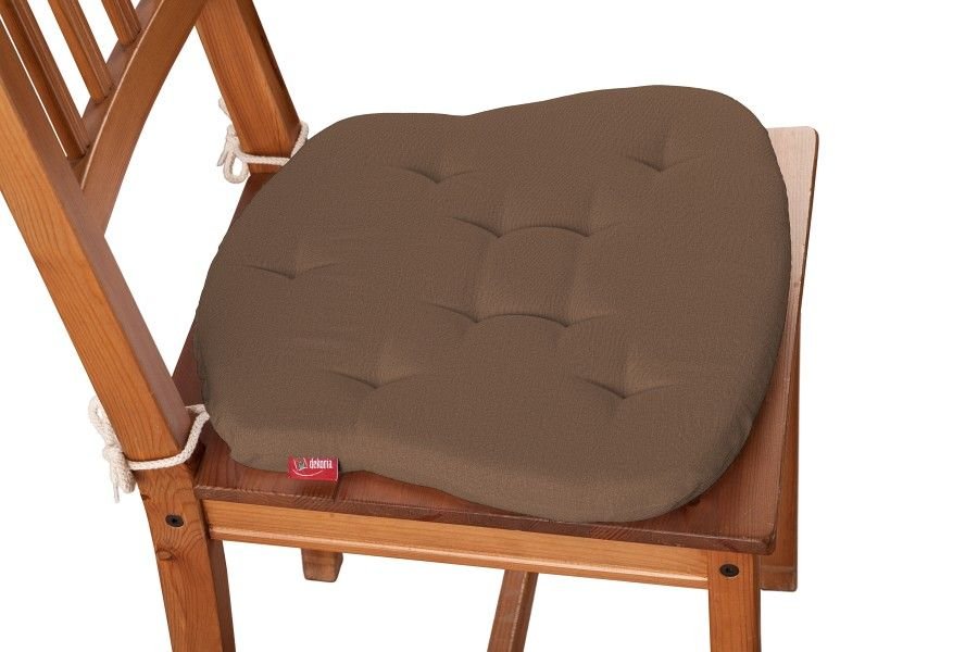 Dekoria Siedzisko Filip na krzesło brązowy 41 × 38 × 3,5 cm Loneta 215-133-09