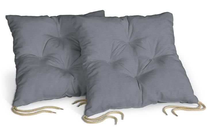 Dekoria Siedzisko 2-pack cotton panama 06, szary, 40x38x8 cm
