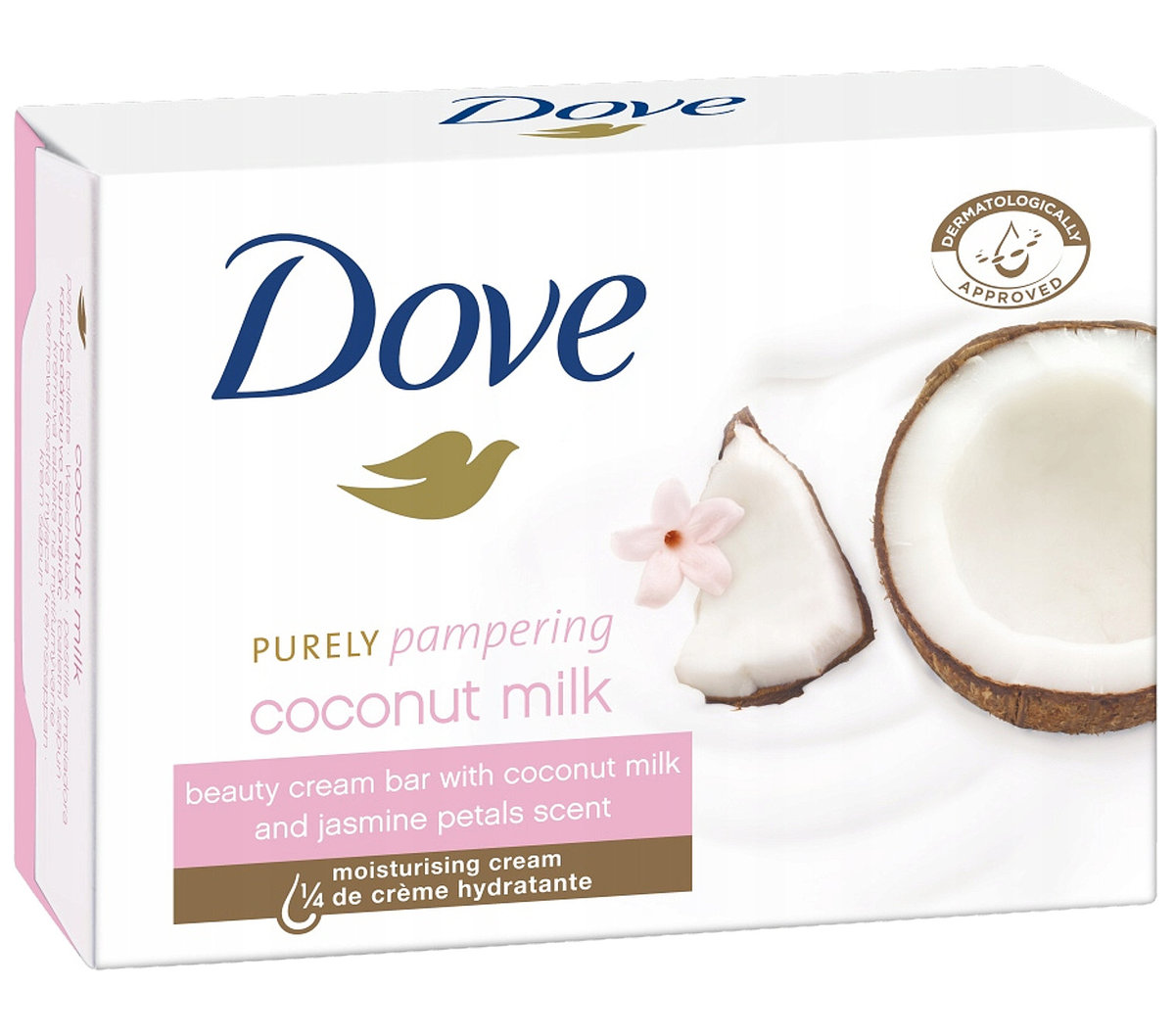 Dove Purely Pampering kremowe mydło w kostce Mleczko Kokosowe z Płatkami Jaśminu 100g
