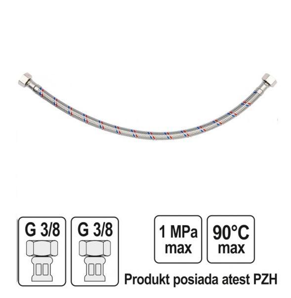 Zdjęcia - Zawór / kształtka FALA WĄŻ PRZYŁĄCZENIOWY F/F 3/8" 3/8" 400MM  71815 - ZYSKAJ RABAT 30 ZŁ 