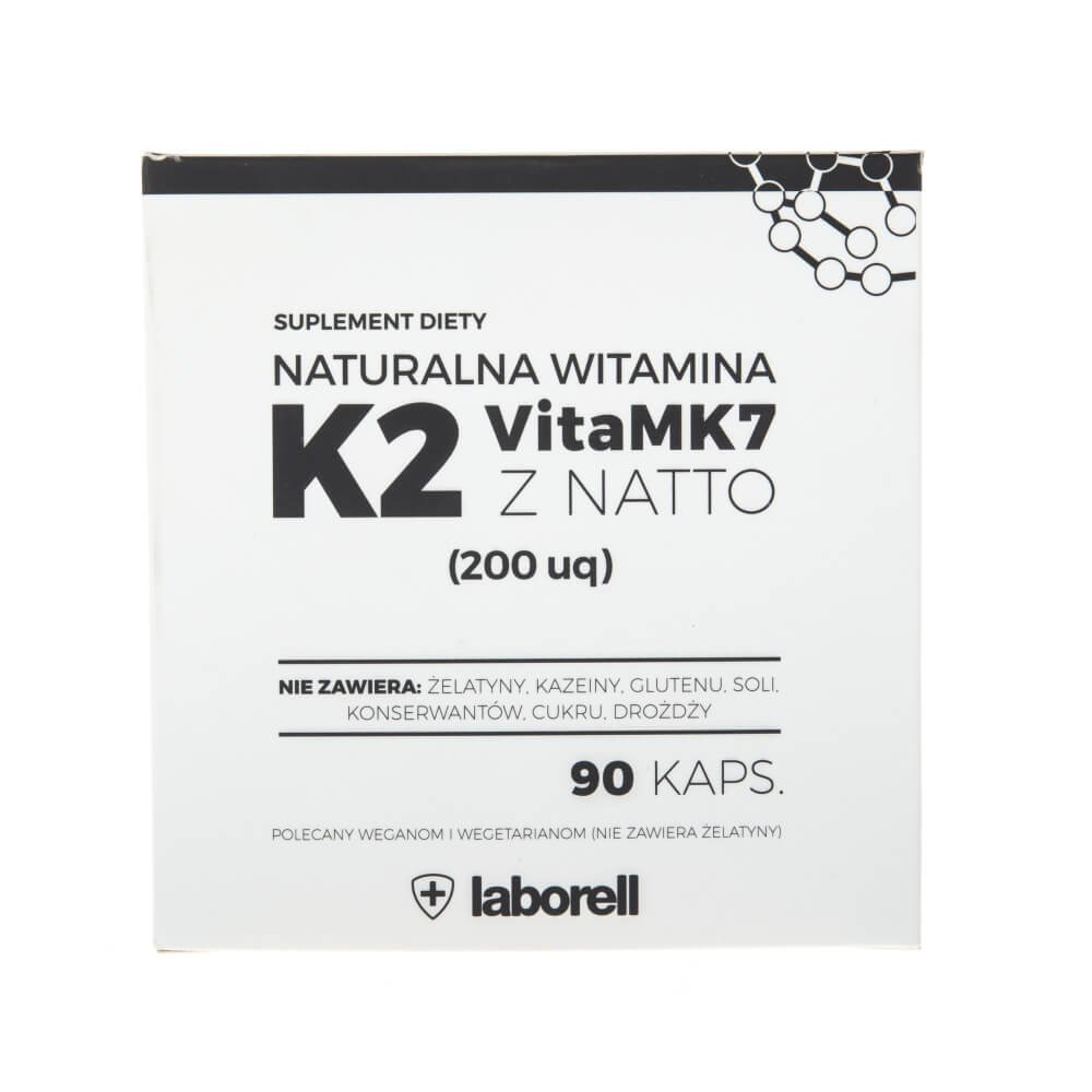 Laborell Witamina K2 Vita Mk7 Z Natto (200Uq) 90 Kapsułek - Suplement Diety Wyprodukowano W Polsce