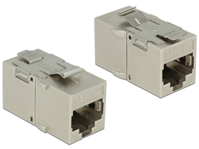 Delock moduł Keystone RJ45 Female > gniazda RJ45 Cat.6 A metalowe 86408