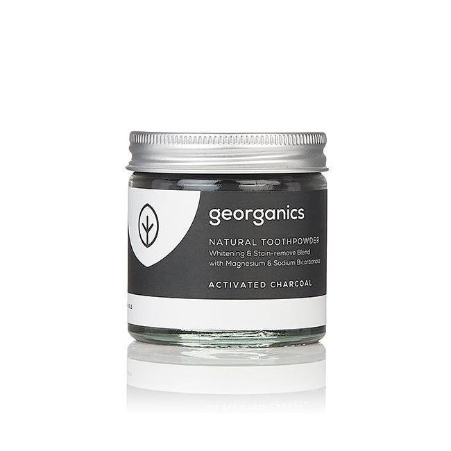 Фото - Зубна паста / ополіскувач Georganics, Proszek do czyszczenia zębów, Activated Charcoal, 60 ml