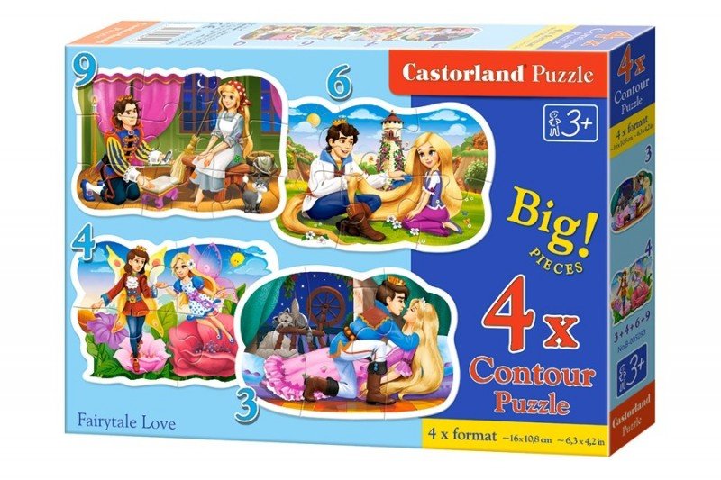 Castorland Puzzle 4w1 - Bajki GXP-651333