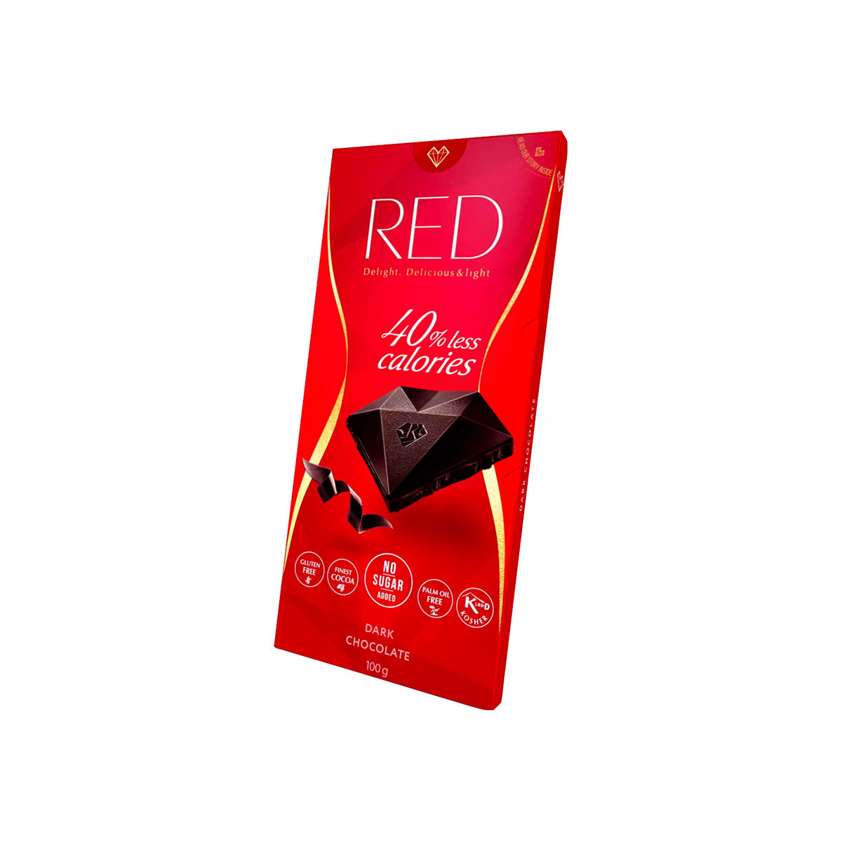 Red | Chocolette S.A., Rue Adrien-Lachenal 26, Gen Red | Chocolette S.A. Rue Adrien-Lachenal 26 Gen Czekolada RED ciemna bez cukru Exclusive 100 g Red M00-085C-3002B