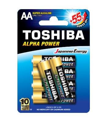 Toshiba Baterie alkaliczne LR6GCH BP-6 Alkaliczny manganowy x 6
