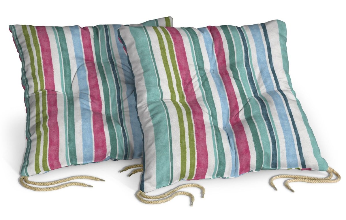 Dekoria Siedziska Monet 03, niebiesko-czerwone, 38x38x8 cm, 2 szt.