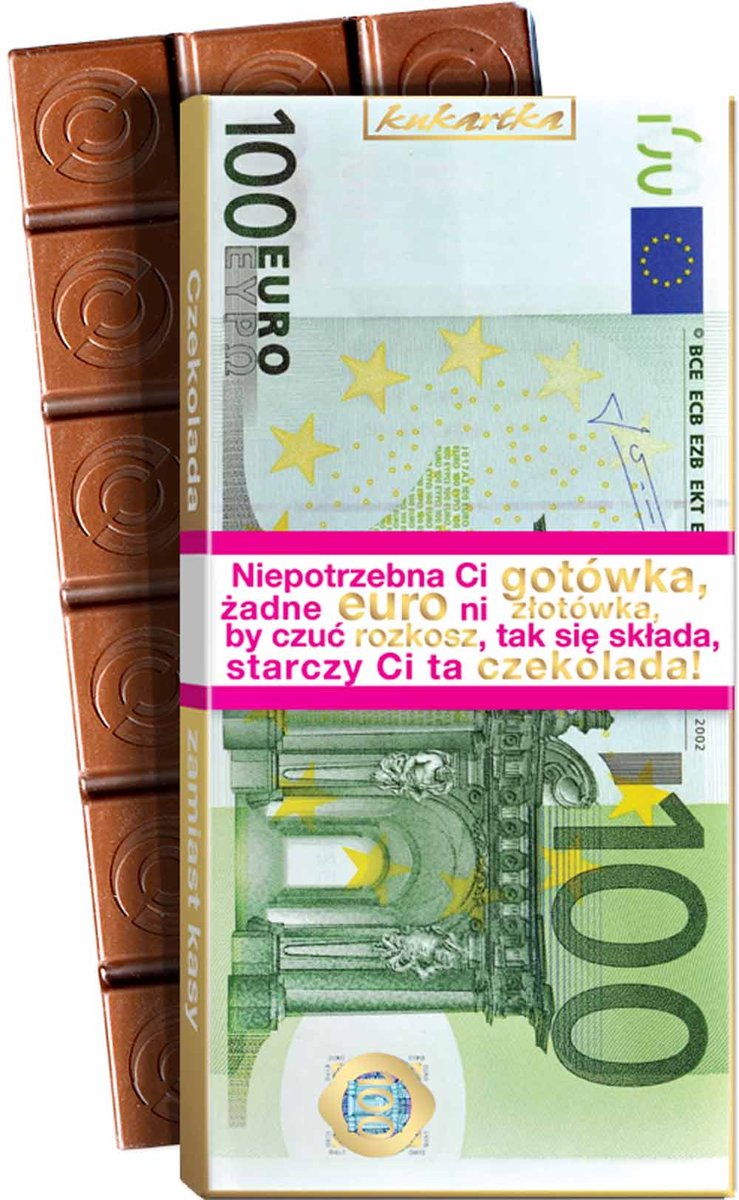 Czekolada mleczna 100 euro, 100 g