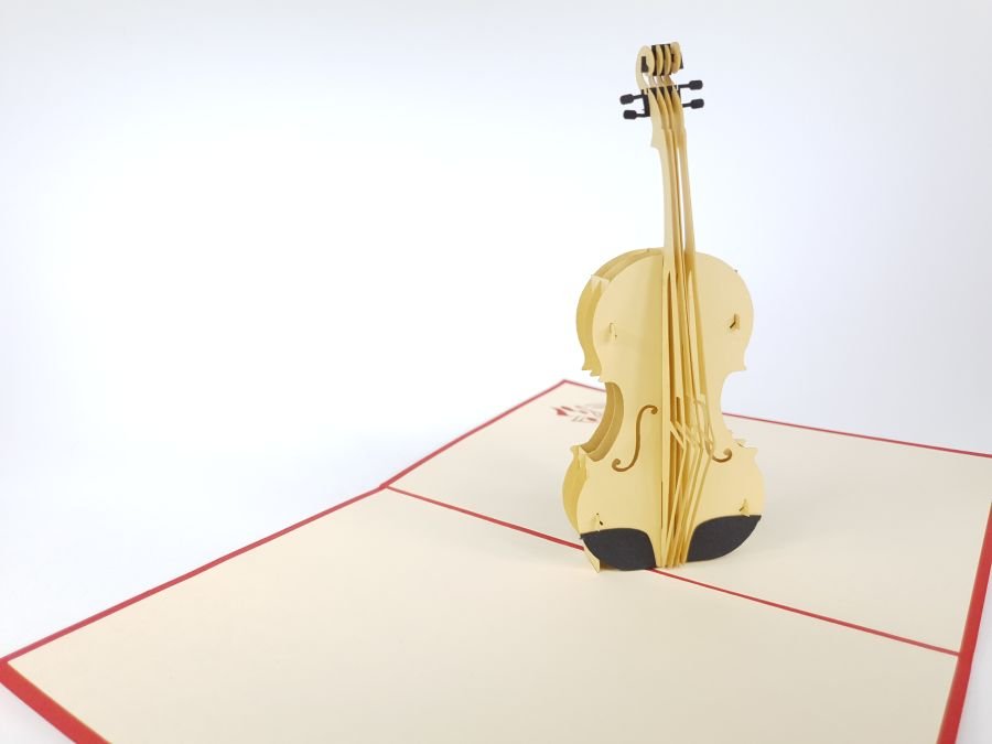 GrandGift Karnet na każdą okazję 3D, Skrzypce muzyka