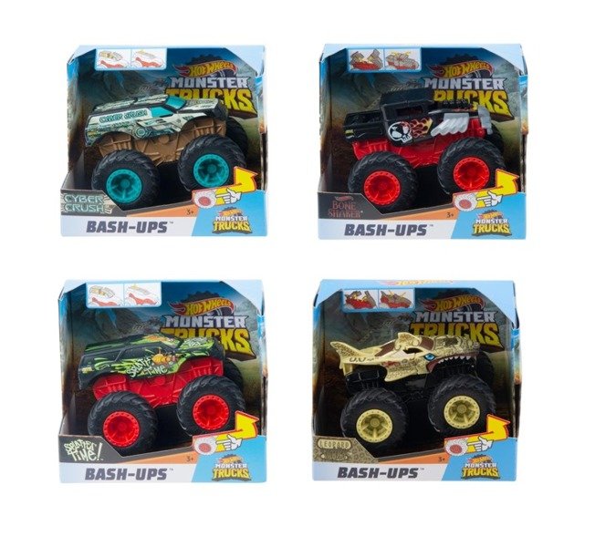 Hot Wheels, Monster Trucks, Pojazd z kraksą, GCF94