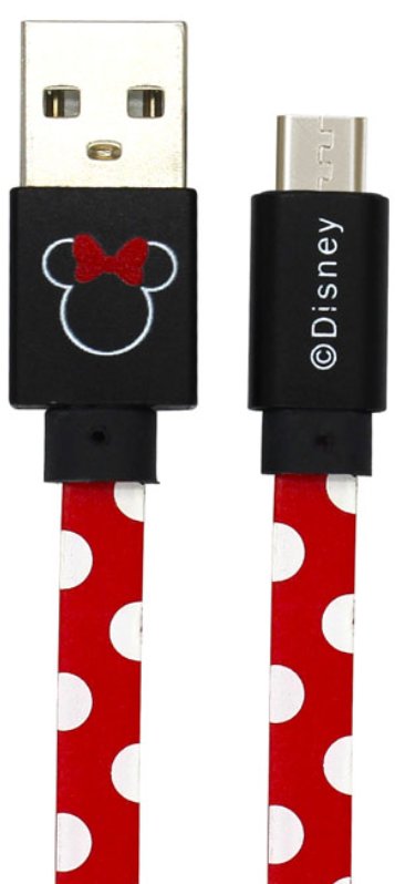 Kabel Usb Dinsey Minnie Kropki Micro Czerwony