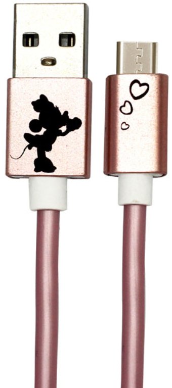 Kabel Usb Dinsey Minnie Serduszka lightning Rosego